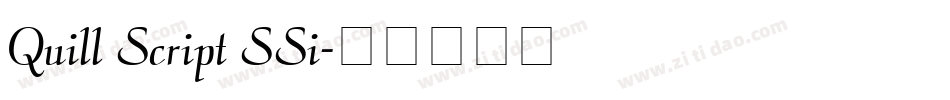 Quill Script SSi字体转换